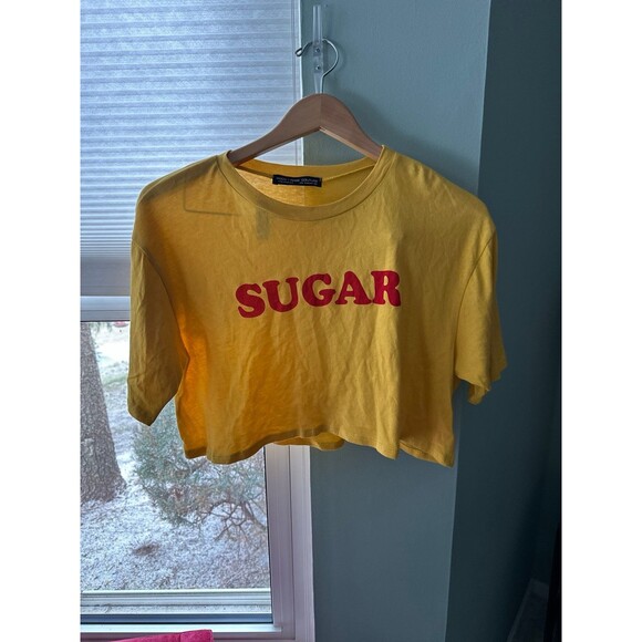 rock rose couture Tops - Sugar yellow crop top